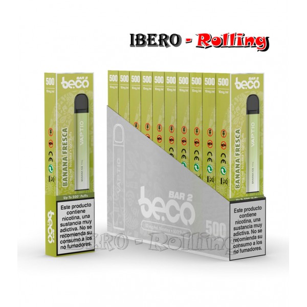 cigarrillo electrónico Beco Bar 2 banana helada 10mg caja