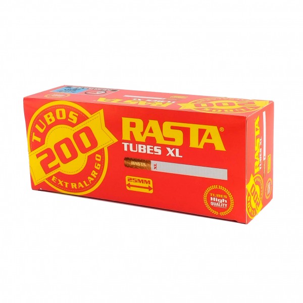 Tubos Rasta rojo 200 filtro largo, cajón de 56 unidades.