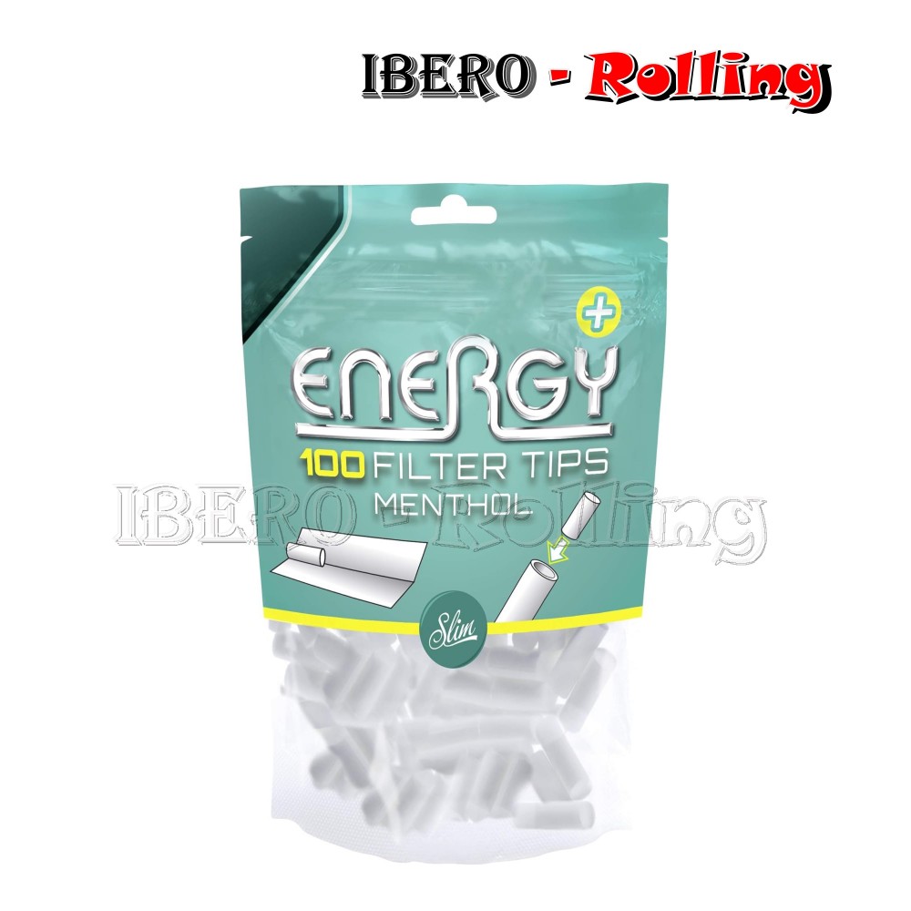 filtros energy 100 filtros 6mm mentol unidad