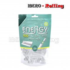 filtros energy 100 filtros 6mm mentol unidad