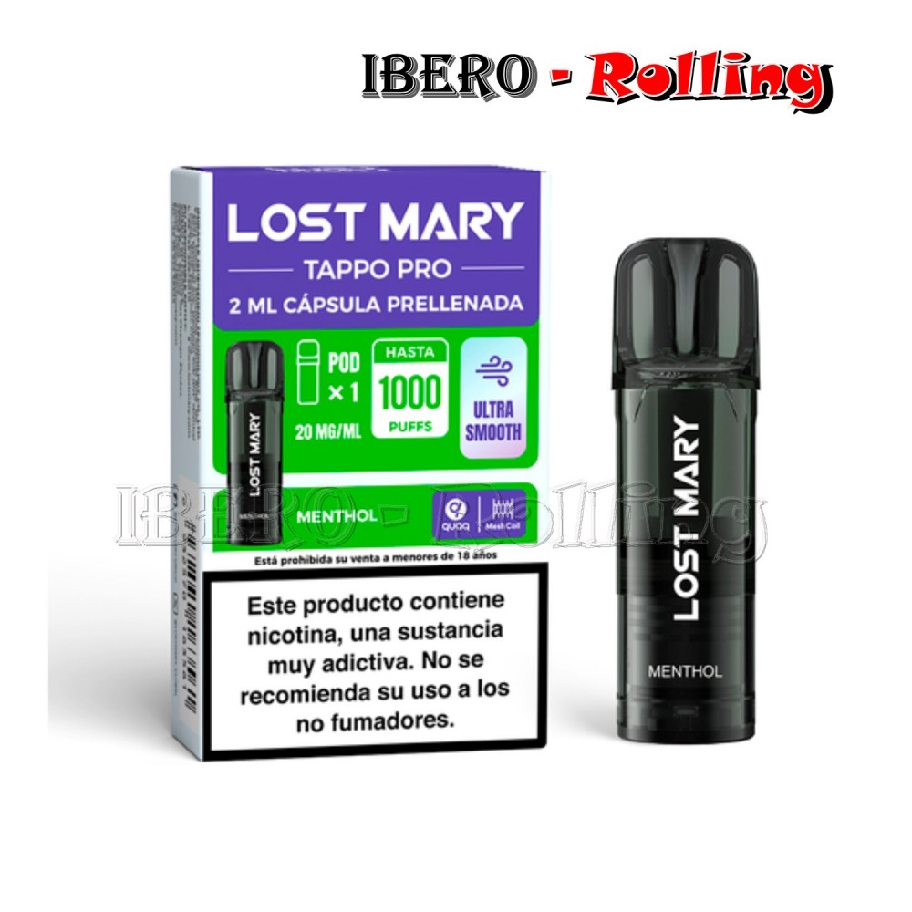 CÁPSULA LOST MARY MENTOL 20MG-CAJA 10UNI