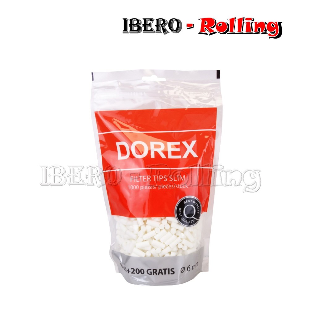 FILTROS DOREX SLIM 6MM 1000 FILTROS - CAJA 32 UNI