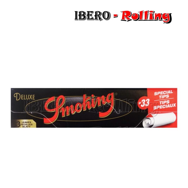 papel smoking negro largo 32 110mm + tips