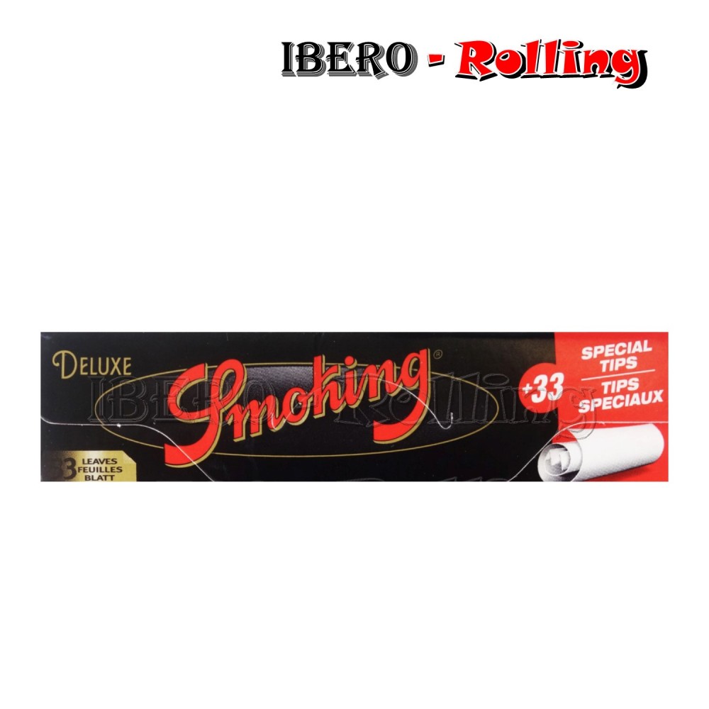 papel smoking negro largo 32 110mm + tips