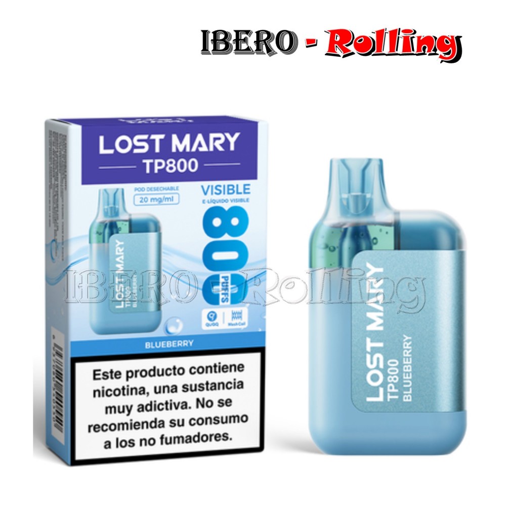 C.DESECHABLE LOST MARY 800 BLUEBERRY BLUE 20MG - CAJA 10 UNI