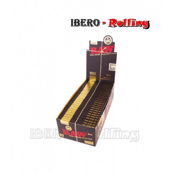 papel raw black 50 78mm