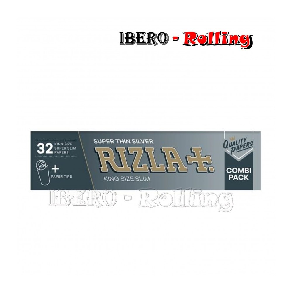 papel rizla gris largo 32 + tips 110mm