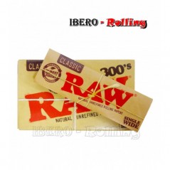 papel raw 300 78mm  + librito 70mm - caja 46 uni